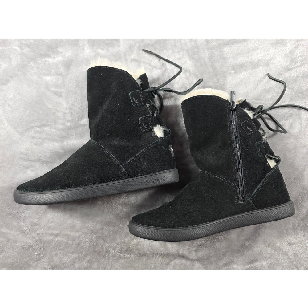 Koolaburra by UGG Shazi Women Size 6 Black‎ Suede Lace Back Boots